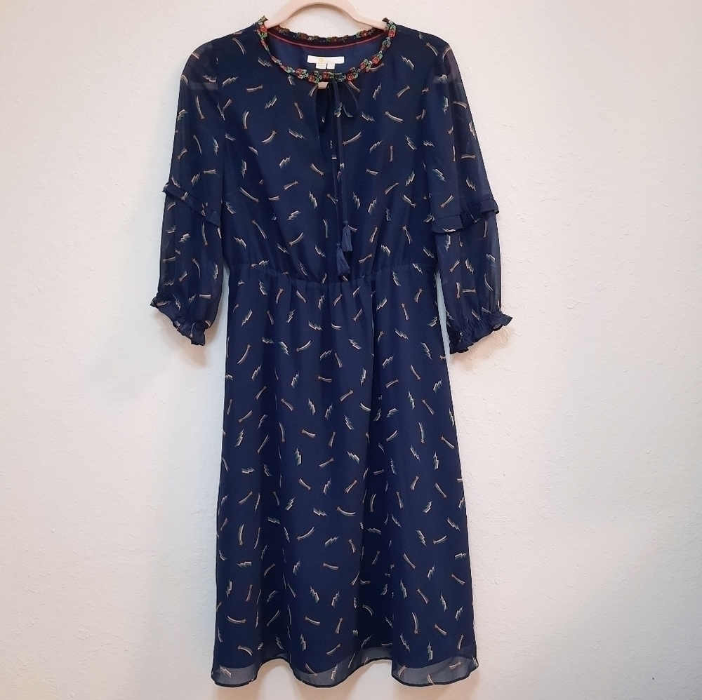 Boden Iona Navy Shooting Star Custom Dress 6R